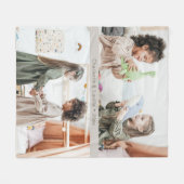 Couverture Polaire Custom Large Photos Kids Friends Siblings Names (Devant (Horizontal))