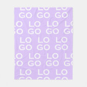 Couverture Polaire Custom Logo Business or Company on Lavender Purple (Devant)