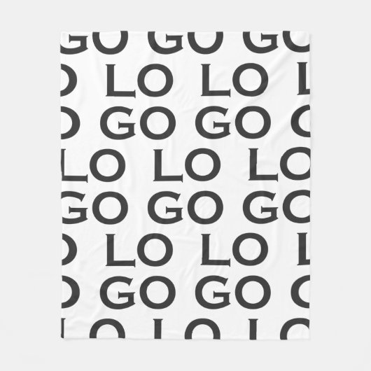 Couverture Polaire Custom Logo Business or Company on White (Devant)