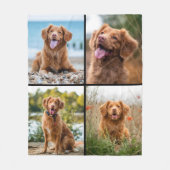 Couverture Polaire Custom Modern 4 Photo Collage Chien (Devant)