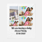 Couverture Polaire Custom Modern Baby et attendu 4 Photo Collage (Devant)
