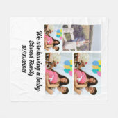 Couverture Polaire Custom Modern Baby et attendu 4 Photo Collage (Devant (Horizontal))