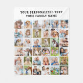 Couverture Polaire Custom Modern tendance Famille 36 Photo Collage (Devant)
