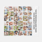 Couverture Polaire Custom Modern tendance Famille 36 Photo Collage (Devant (Horizontal))