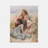 Couverture Polaire Custom Mom Established Modern Script Photo (Devant)