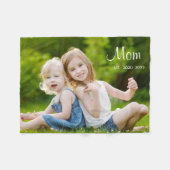 Couverture Polaire Custom Mom Established Modern Script Photo (Devant (Horizontal))
