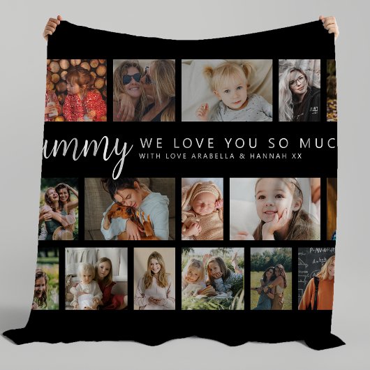 Couverture Polaire Custom Mummy 18 Photo Collage
