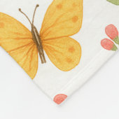 Couverture Polaire Custom Name Floral Bee Blanket (Coin)