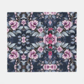 Couverture Polaire Custom Name Floral Fleece Blanket Cute Aesthetic  (Devant (Horizontal))