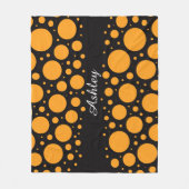 Couverture Polaire Custom Name Pumpkin Circles Fleece Blanket Gift (Devant)