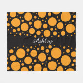 Couverture Polaire Custom Name Pumpkin Circles Fleece Blanket Gift (Devant (Horizontal))