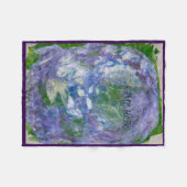 Couverture Polaire Custom Name Purple Green Abstract Painted (Devant (Horizontal))