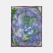 Couverture Polaire Custom Name Purple Green Abstract Painted (Devant)