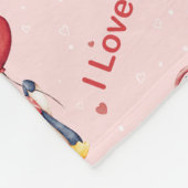 Couverture Polaire Custom Name Whimsical Penguin Kids Fleece Blanket (Coin)