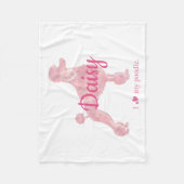 Couverture Polaire Custom Pastel Pink Poodle Silhouette Blanket (Devant)