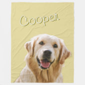 Couverture Polaire Custom Pet Face Personalized Name Dog Cat Photo  (Devant)