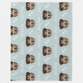 Couverture Polaire Custom Pet Name Photo Dog  (Devant)