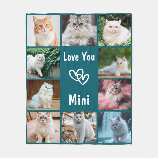 Couverture Polaire Custom Pet Photo Dog or Cat Memorial Gift (Devant)