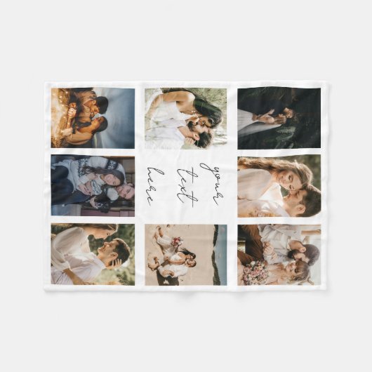 Couverture Polaire Custom Photo Collage Personalized Picture Family (Devant (Horizontal))