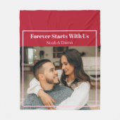 Couverture Polaire Custom Photo & Text Romantic Gift - Personalized  (Devant)