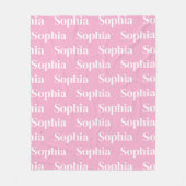 Couverture Polaire Custom Pink Repeating Name (Devant)