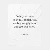 Couverture Polaire Custom Quote (Devant)