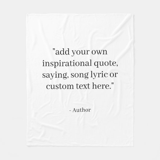 Couverture Polaire Custom Quote (Devant)