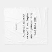 Couverture Polaire Custom Quote (Devant (Horizontal))