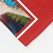 Couverture Polaire Custom Red 10 Photo Joyeux animaux de Noël (Coin)