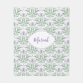 Couverture Polaire Custom sherpa baby blanket with personalized name. (Devant)