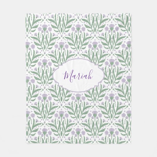 Couverture Polaire Custom sherpa baby blanket with personalized name. (Devant)