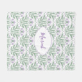 Couverture Polaire Custom sherpa baby blanket with personalized name. (Devant (Horizontal))