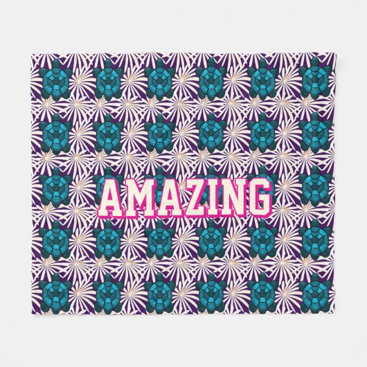 Couverture Polaire Custom turtle pattern  (Devant (Horizontal))