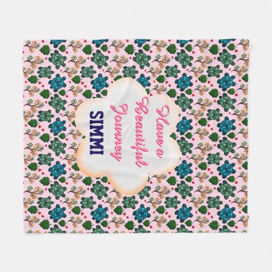 Couverture Polaire Custom turtle pattern  (Devant (Horizontal))