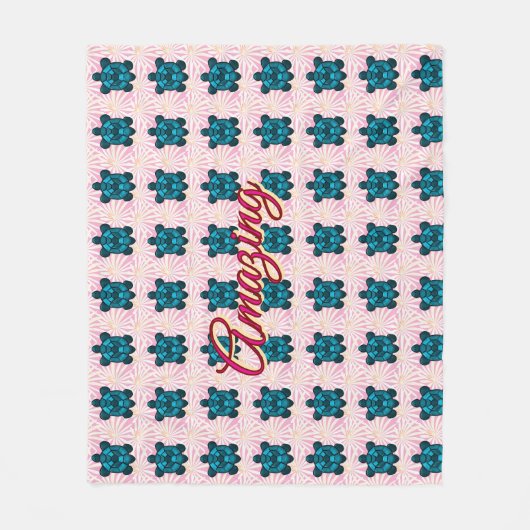 Couverture Polaire Custom turtle pattern Sherpa Blanket (Devant)