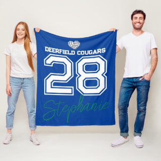 Couverture Polaire Custom Volleyball Name Number School 