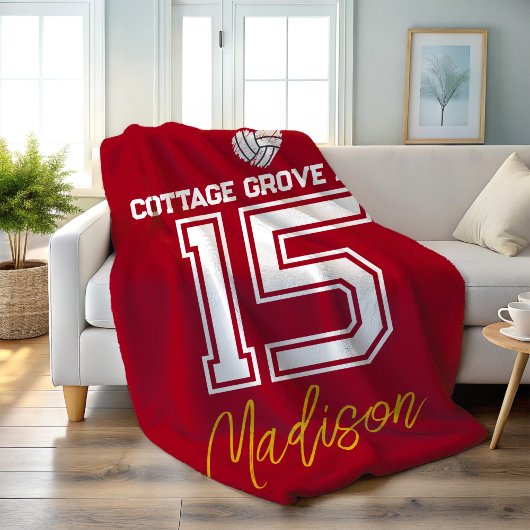 Couverture Polaire Custom Volleyball Senior Athlete Gift