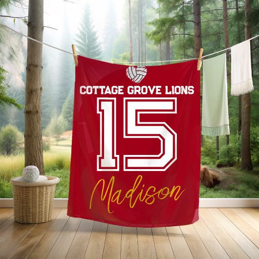 Couverture Polaire Custom Volleyball Senior Athlete Gift