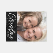 Couverture Polaire Customizable Grandma Established Year Photo (Devant (Horizontal))