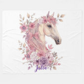 Couverture Polaire Customizable Pretty Ponies and Petals (Devant (Horizontal))