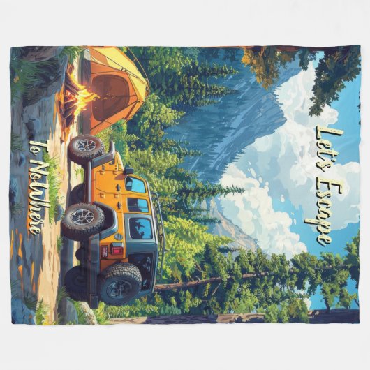 Couverture Polaire Customize Four Wheel Drive Let's Escape To NoWhere (Devant (Horizontal))