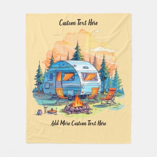 Couverture Polaire Customize Recreational Vehicle Camping Campfire (Devant)