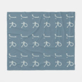 Couverture Polaire Customized Blue White Rope Knot Monogram Soft Warm (Devant (Horizontal))