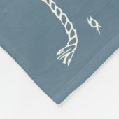Couverture Polaire Customized Blue White Rope Knot Monogram Soft Warm (Coin)