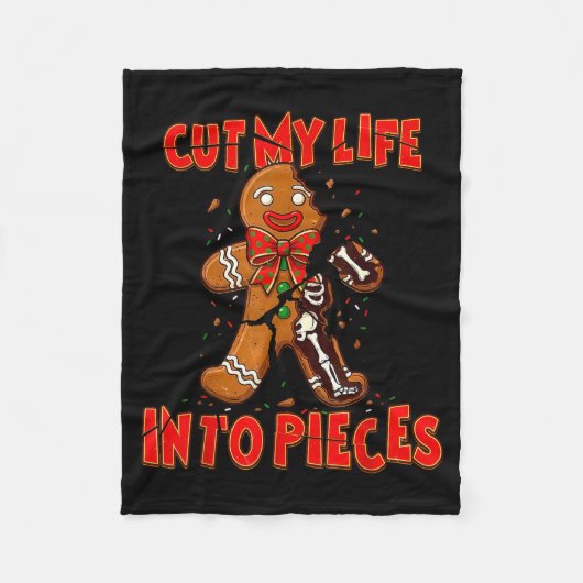 Couverture Polaire Cut My Life Into Eces Gingerbread Christmas Elder  (Devant)