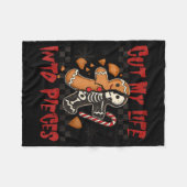 Couverture Polaire Cut My Life Into Eces Xmas Gingerbread Funny Chris (Devant (Horizontal))