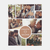 Couverture Polaire Cute 8 Photo Collage Camping de vacances Personnal (Devant)