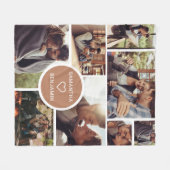 Couverture Polaire Cute 8 Photo Collage Camping de vacances Personnal (Devant (Horizontal))