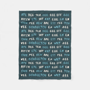 Couverture Polaire Cute ABC ‘AYE BEE SEA’ Phonetic Baby Blanket