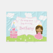 Couverture Polaire Cute Africaine Américaine Notre Petite Princesse (Devant (Horizontal))